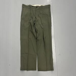 Vintage 60s Sears Green Sanforized Workwear Chinos 36x28